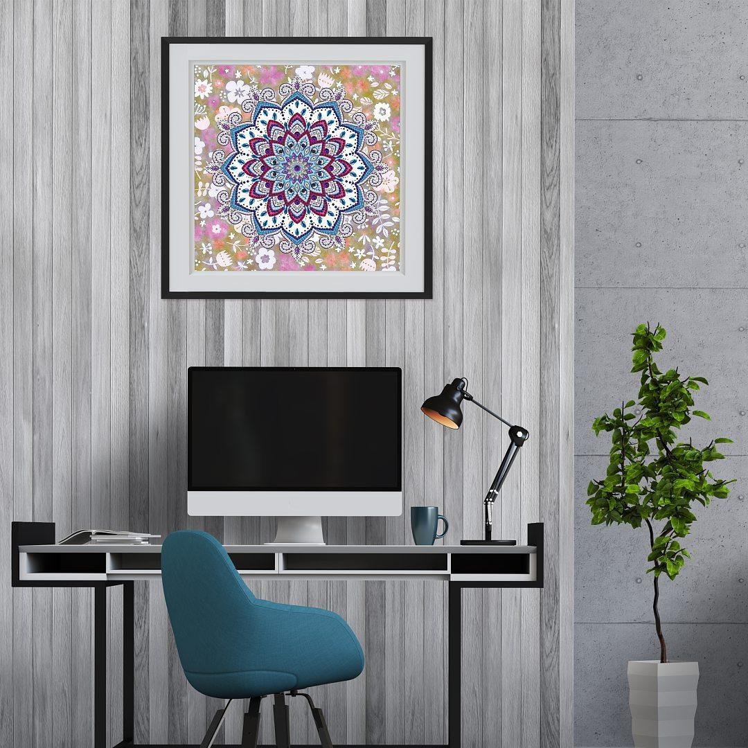 Mandala Leuchten im Dunkeln künstlerisch Diamond Painting - Diamond Painting