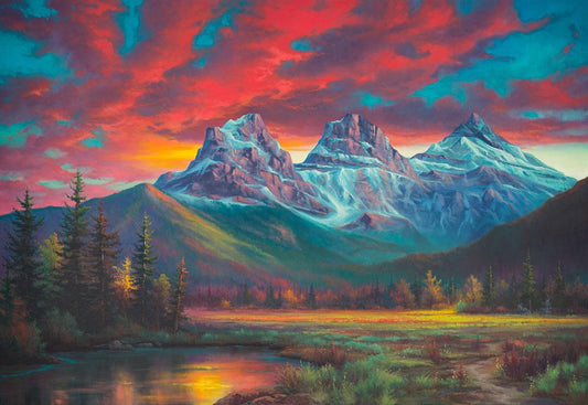 Damen in rot - Kunst des Jonn Einerssen - Diamond Painting