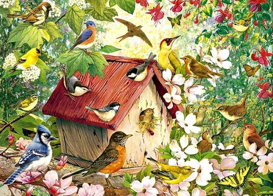 Kleine Welt der süßen Vögel - Diamond Painting