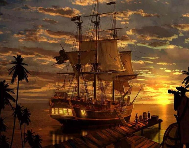 Piratenschiff Diamond Painting - Diamond Painting