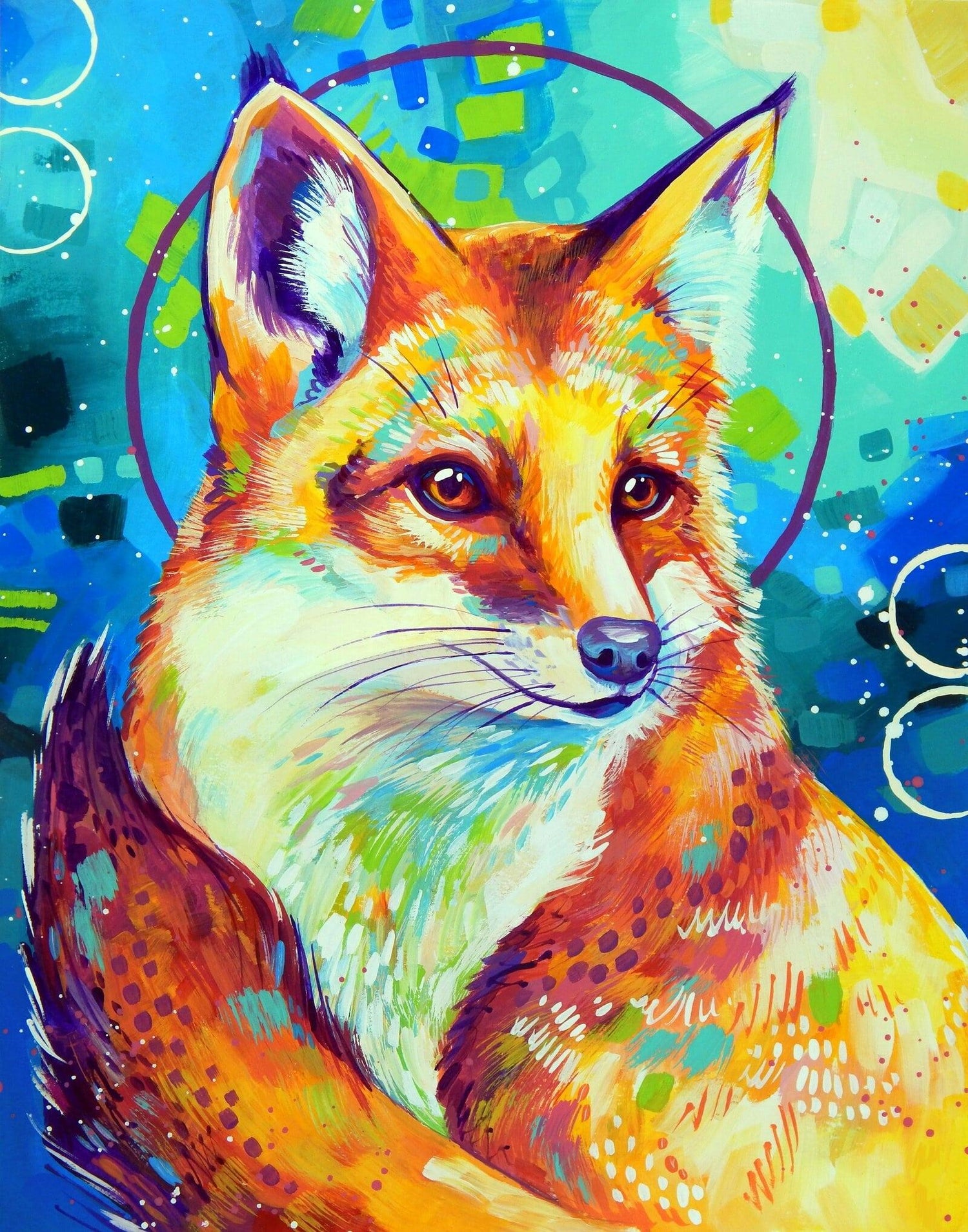 lächelnder Fuchs - Kunst des Sandra Trubin - Diamond Painting