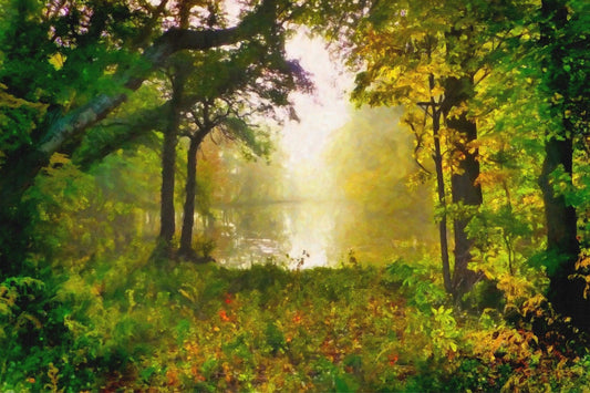 Morgennebel - Kunst des Denise Dundon - Diamond Painting