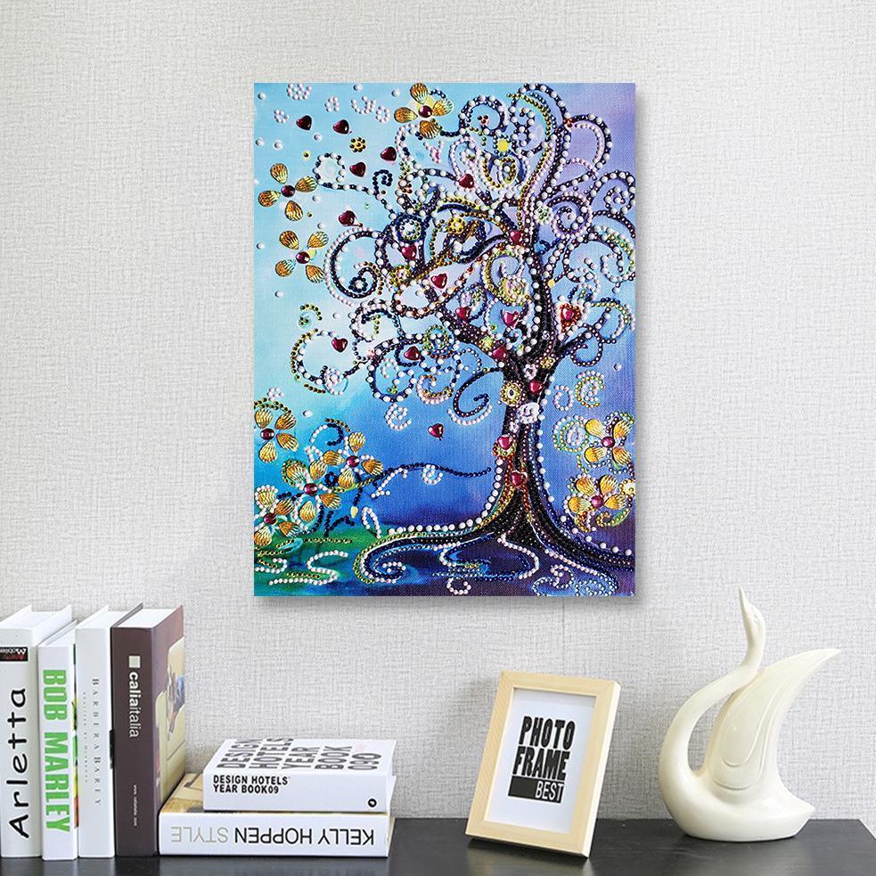 Magischer Blumenbaum - Spezial Diamond Painting - Diamond Painting