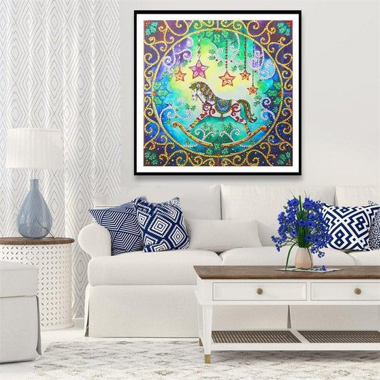 Pferd & Blumen - Spezial Diamond Painting - Diamond Painting