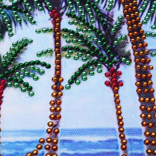 Coconut Tree Hängematte Beach Spezial Diamond Painting - Diamond Painting