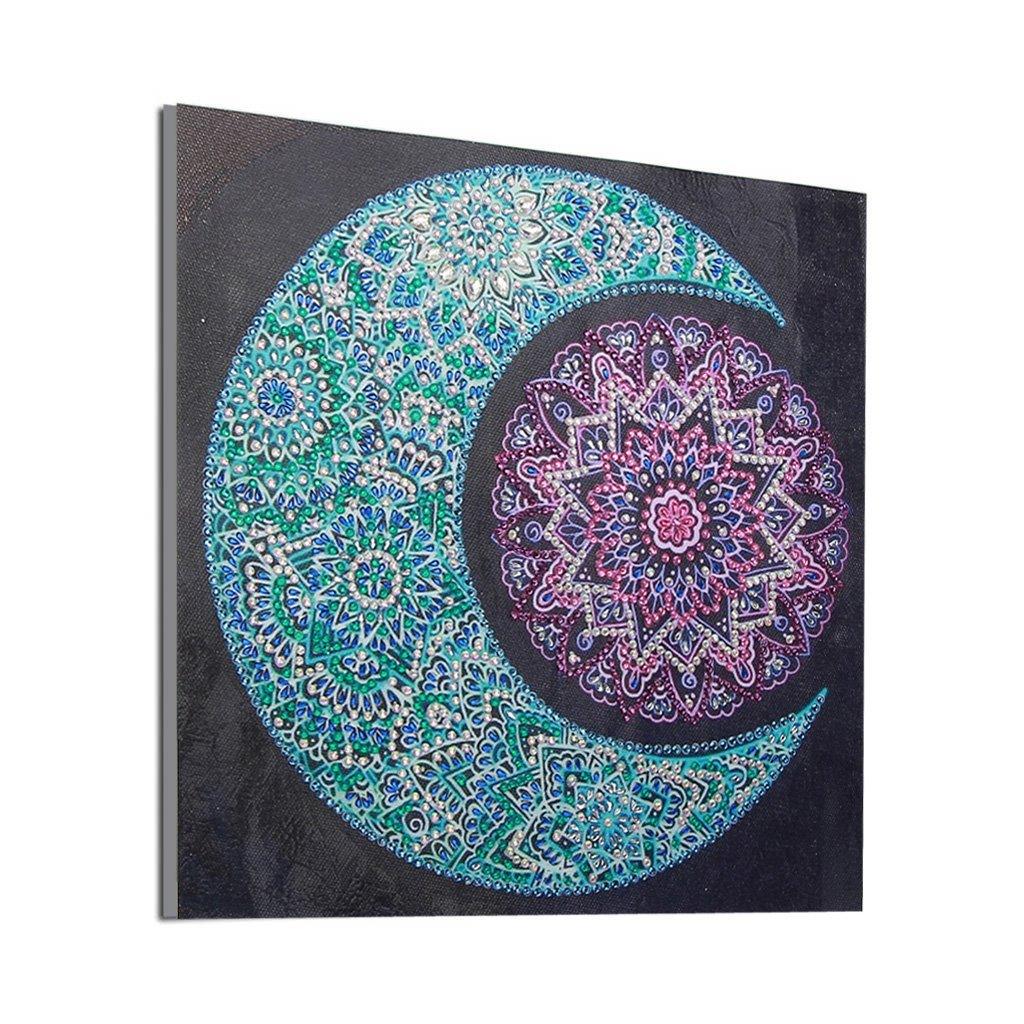 Sonne-Mond-Mandala - Spezial Diamond Painting - Diamond Painting
