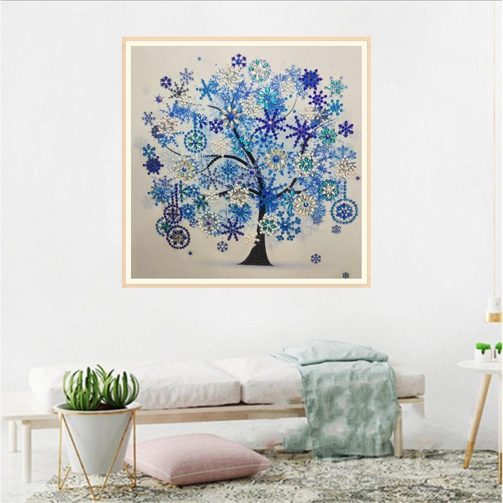 Winter blumen baum - Spezial Diamond Painting - Diamond Painting