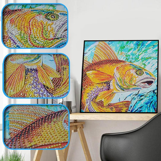 Gelber Samenfisch - Spezial Diamond Painting - Diamond Painting