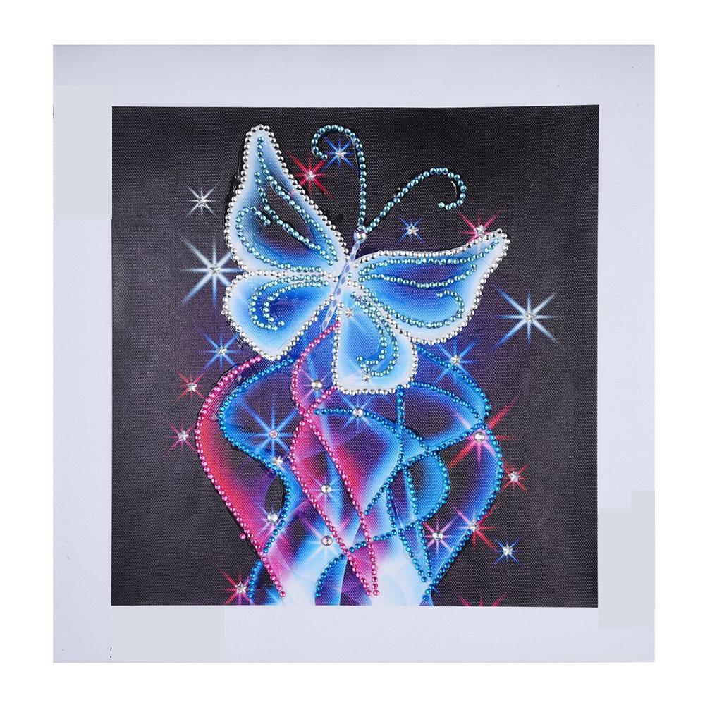 Neon Schmetterlingskristall - Spezial Diamond Painting - Diamond Painting