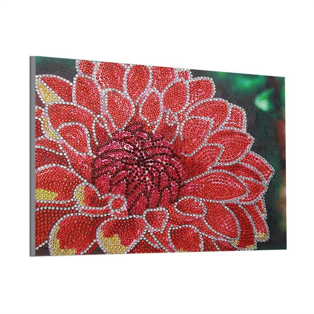 Rote Blume - Spezial Diamond Painting - Diamond Painting