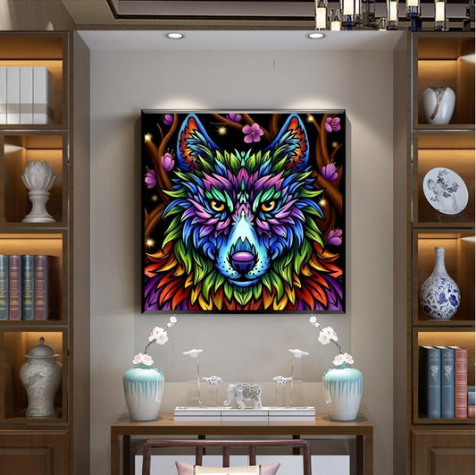 Fanatischer Wolf - Spezial Diamond Painting - Diamond Painting