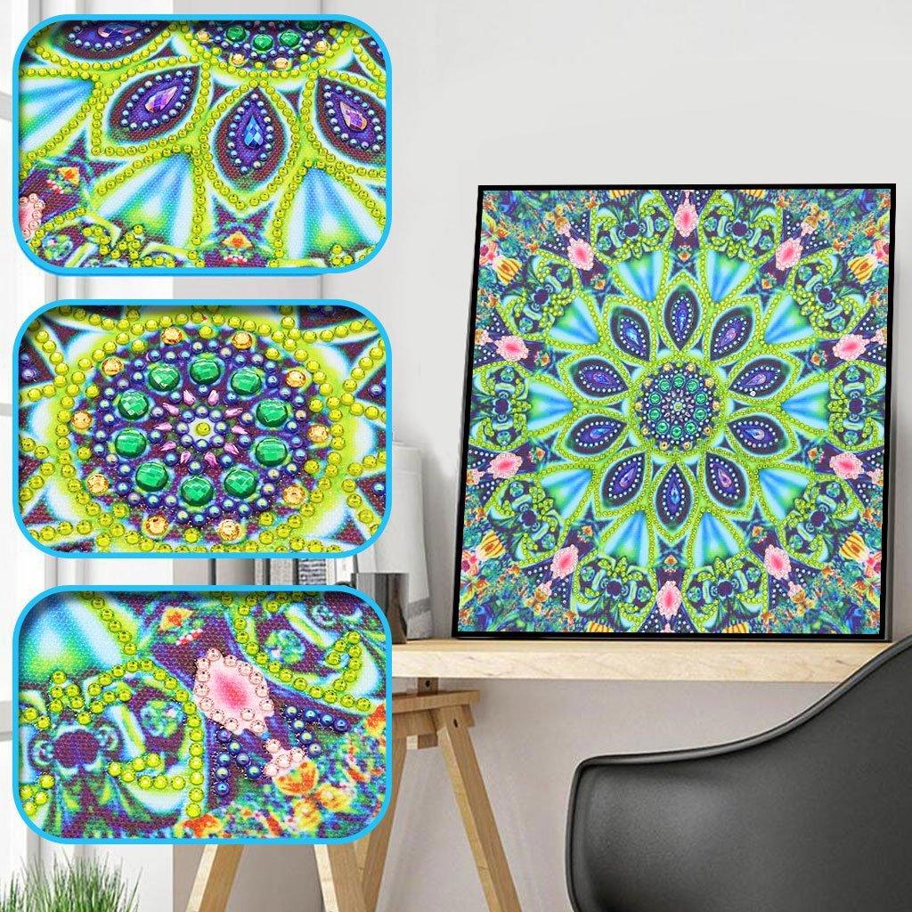 Abstraktes Mandala - Spezial Diamond Painting - Diamond Painting