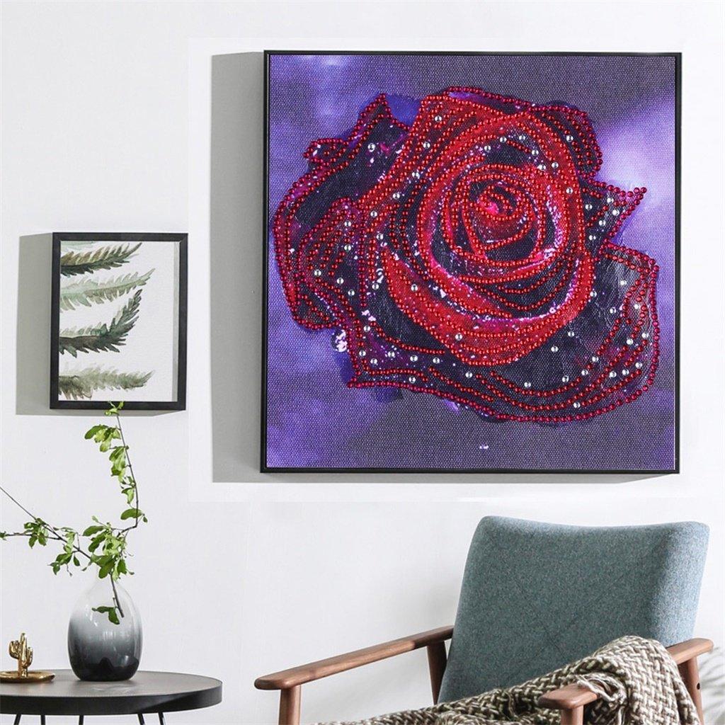 Eine rote Rose - Spezial Diamond Painting - Diamond Painting