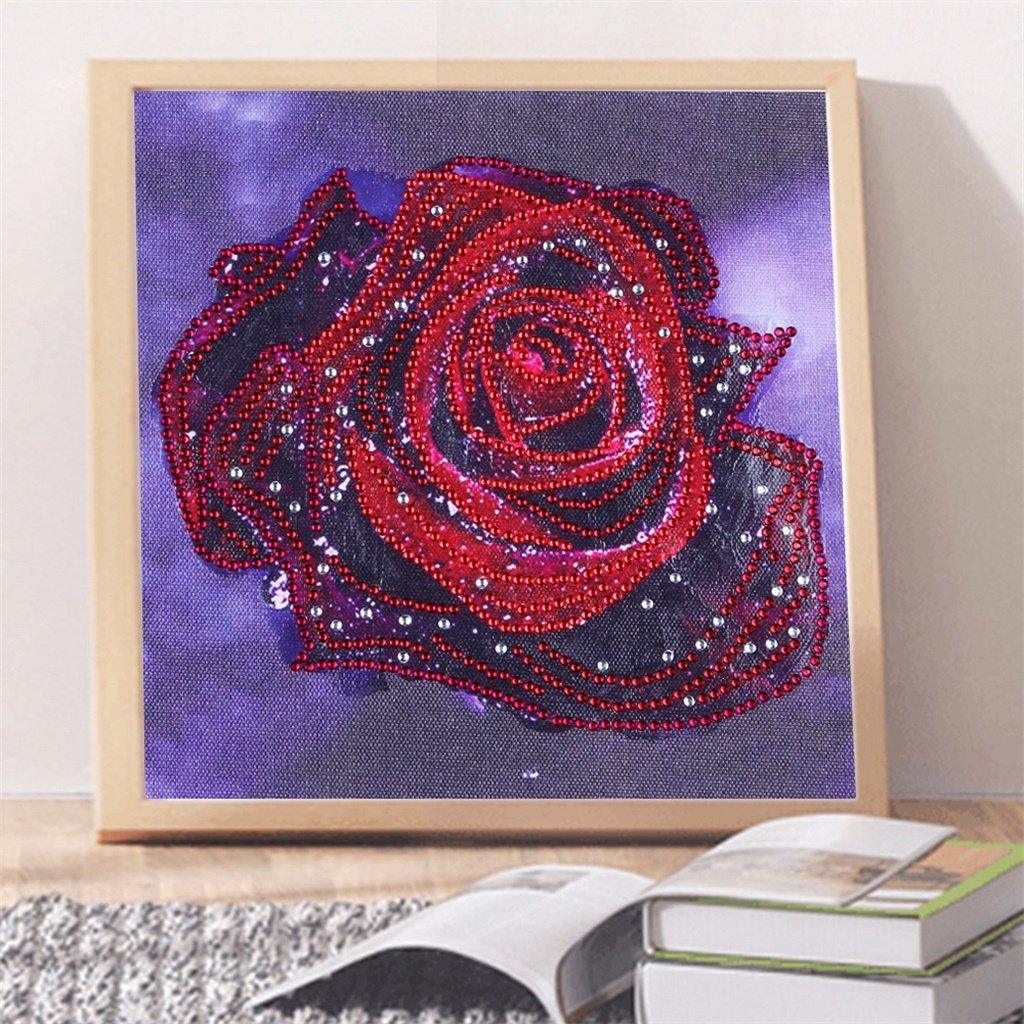 Eine rote Rose - Spezial Diamond Painting - Diamond Painting