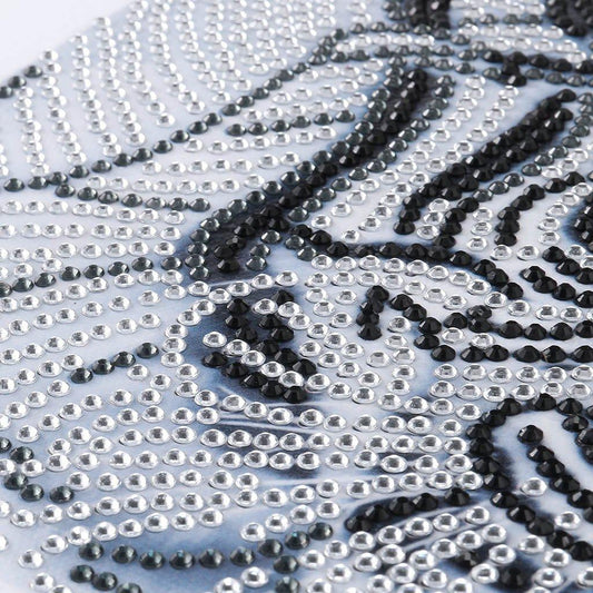 Weißer Tigerkristall - Spezial Shaped Diamond - Diamond Painting