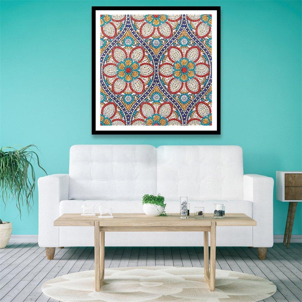 Blumen mandala - Spezial Diamond Painting - Diamond Painting