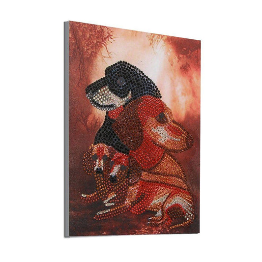 Hundepaar - Spezial Diamond Painting - Diamond Painting
