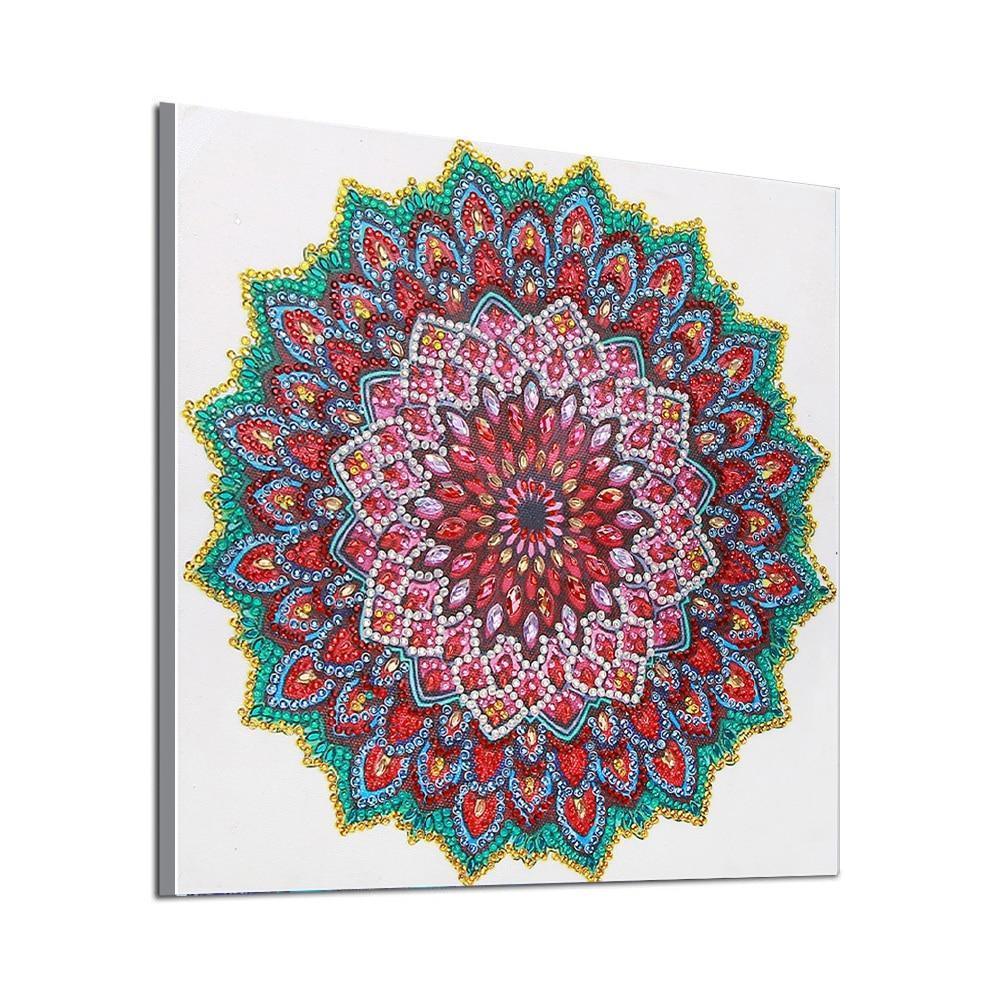 Mandala Blume - Spezial Diamond Painting - Diamond Painting