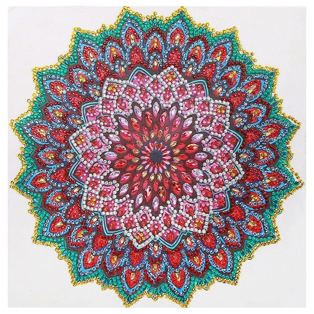 Mandala Blume - Spezial Diamond Painting - Diamond Painting