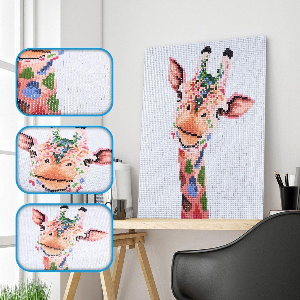 Farbige Flecken Giraffe - Spezial Diamond Painting - Diamond Painting