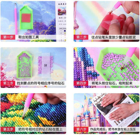 Eule mit großen Augen - Spezial Diamond Painting - Diamond Painting