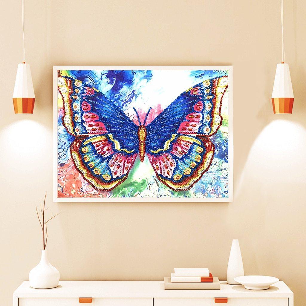 Bunter Schmetterling - Spezial Diamond Painting - Diamond Painting