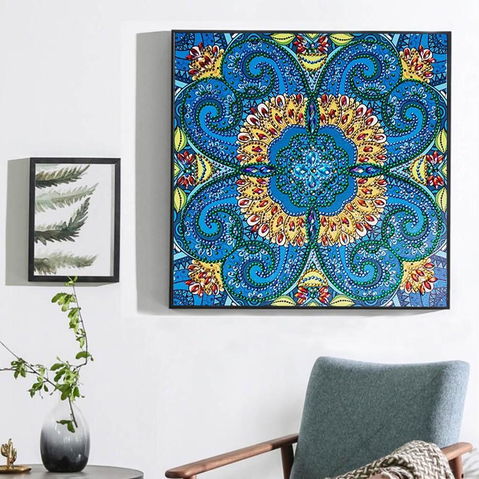 Blaue Blume - Spezial Diamond Painting - Diamond Painting