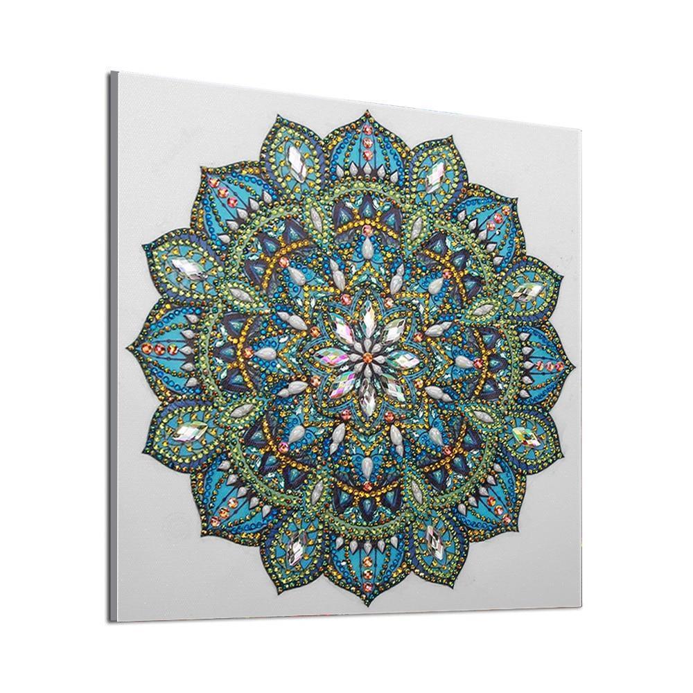 Grünes Mandala - Spezial Diamond Painting - Diamond Painting