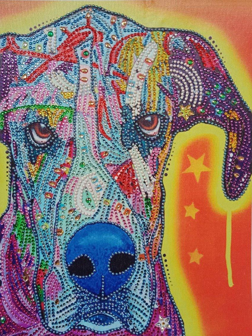 Abstrakter Hund - Spezial Diamond Painting - Diamond Painting