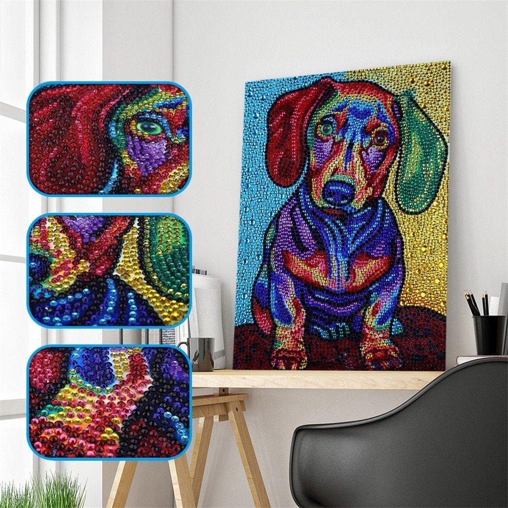 Bunter Hund - Spezial Diamond Painting - Diamond Painting