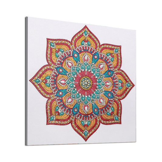 Bunte Mandala Blumen Spezial Diamond Painting - Diamond Painting