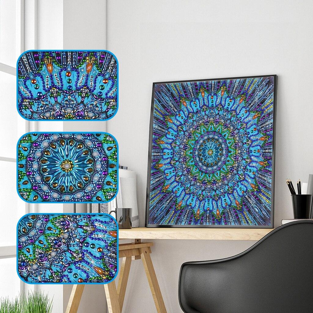 Blaues Mandala Spezial Diamond Painting - Diamond Painting