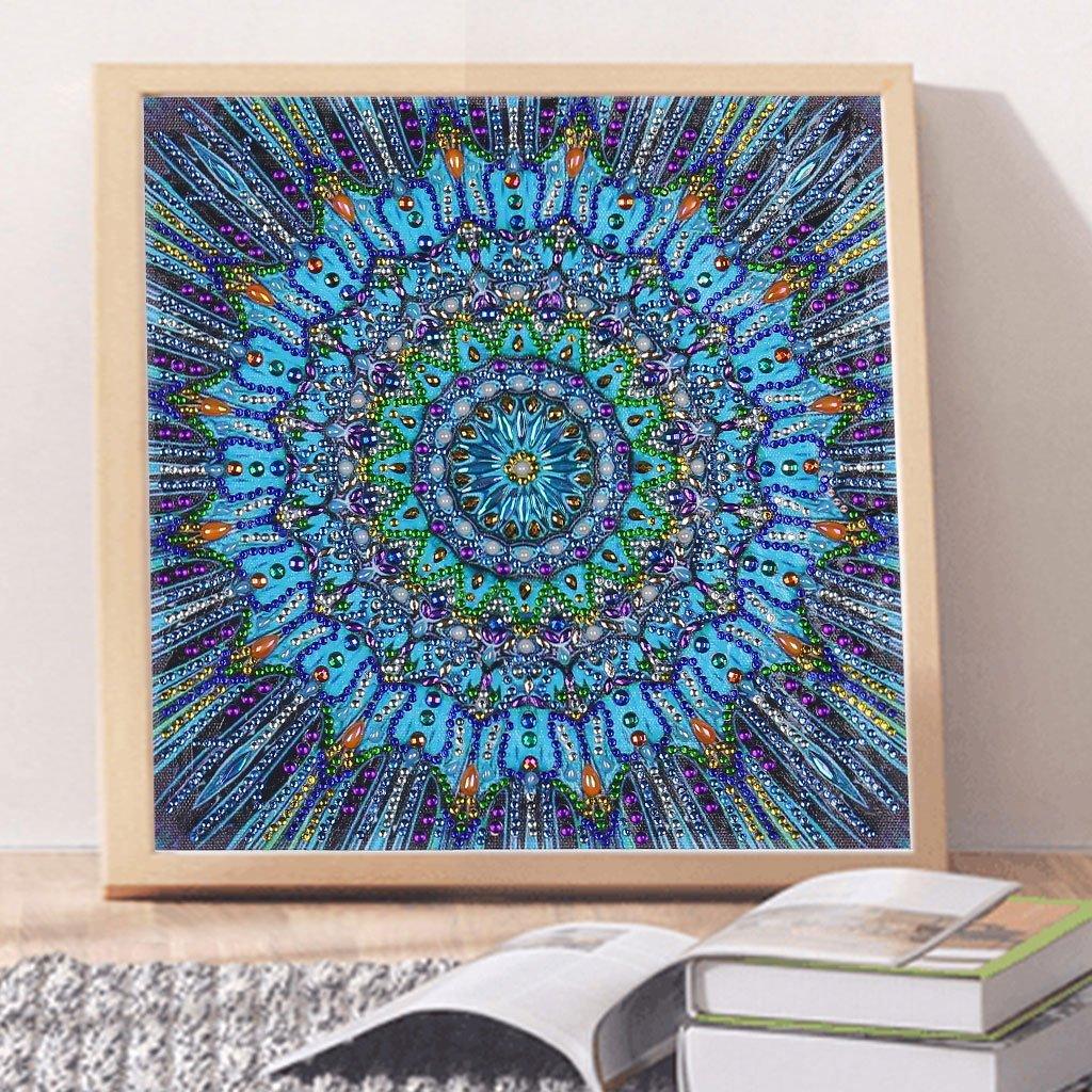 Blaues Mandala Spezial Diamond Painting - Diamond Painting