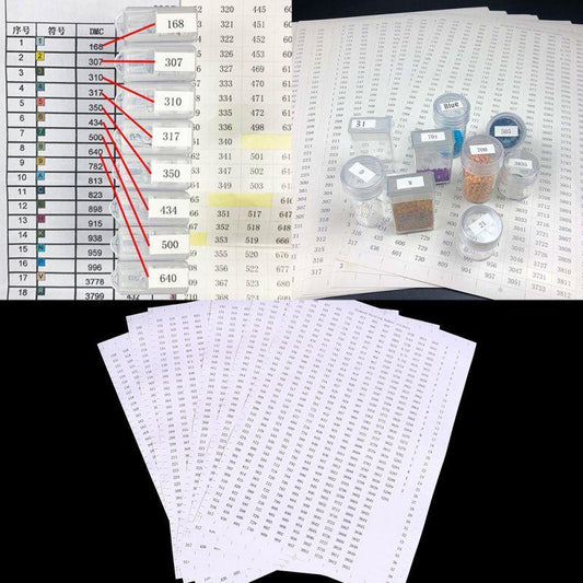 455 Stück - Aufkleber für Diamond Aufbewahrungsbox - Diamond Painting