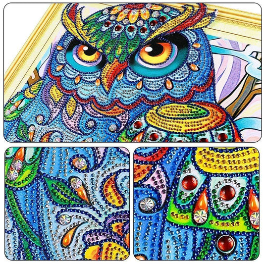 Elder Artistic Owl Diamond Painting - Diamond Painting