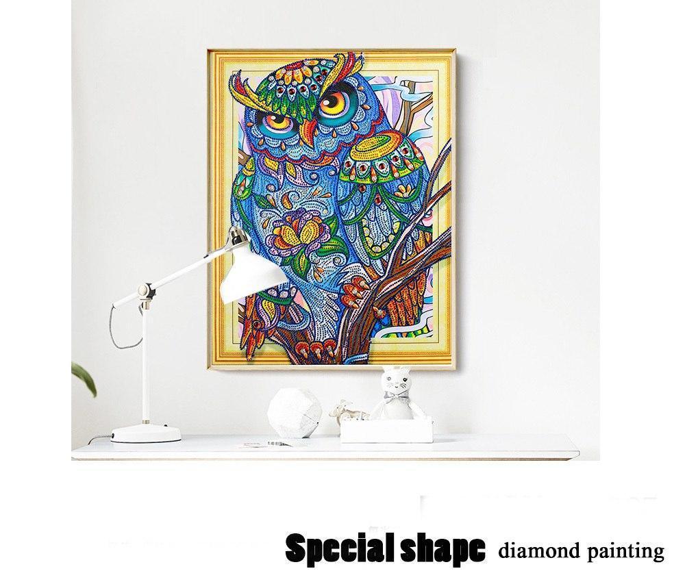 Elder Artistic Owl Diamond Painting - Diamond Painting
