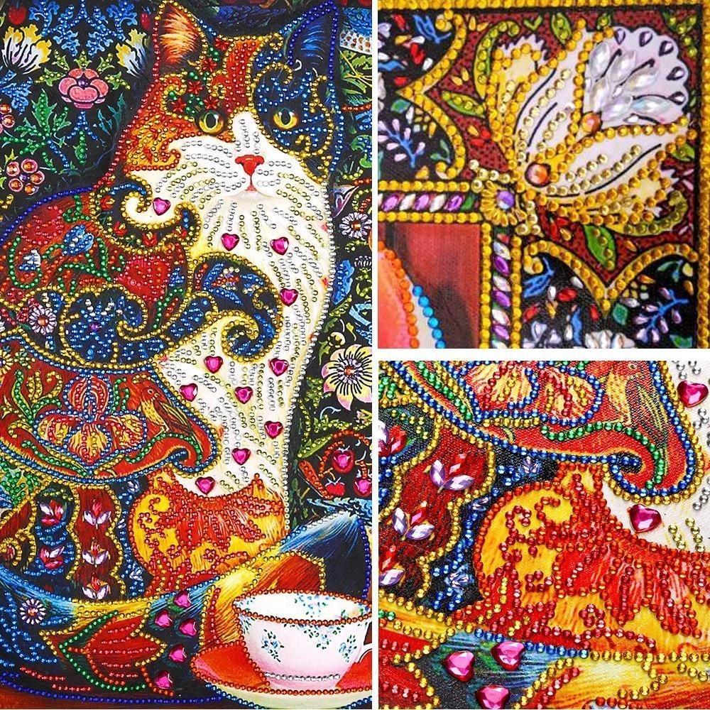 Antike Katze Diamond Painting Set für Erwachsene - Diamond Painting