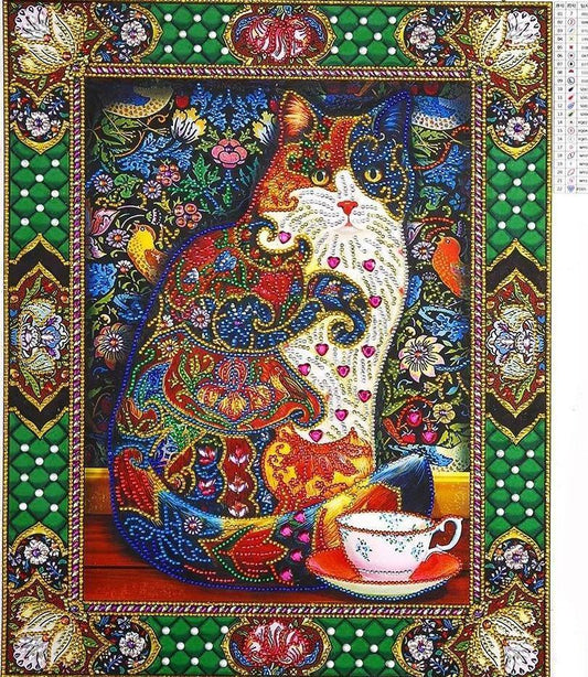 Antike Katze Diamond Painting Set für Erwachsene - Diamond Painting