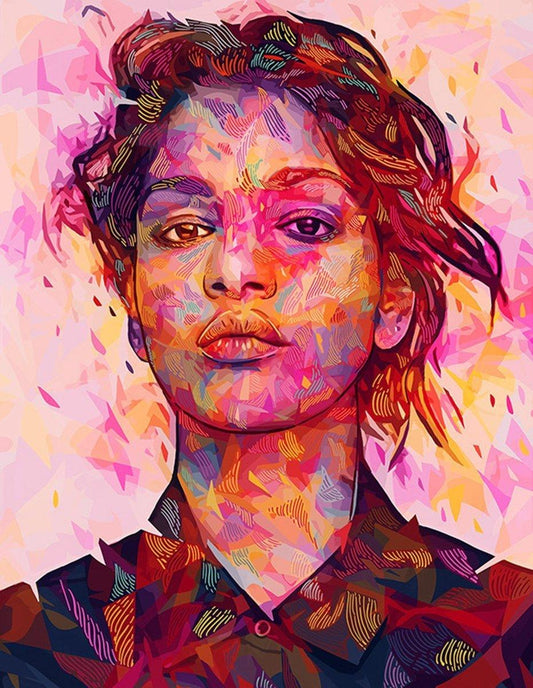 Buntes Porträt von Leonid Afremov - Diamond Painting