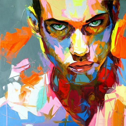 Francoise Niellys buntes Porträtgemälde - Diamond Painting