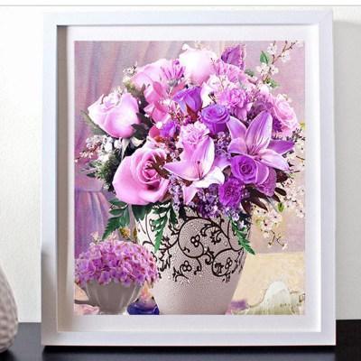 Rosa & lila Rosen DIY Diamond Painting - Diamond Painting