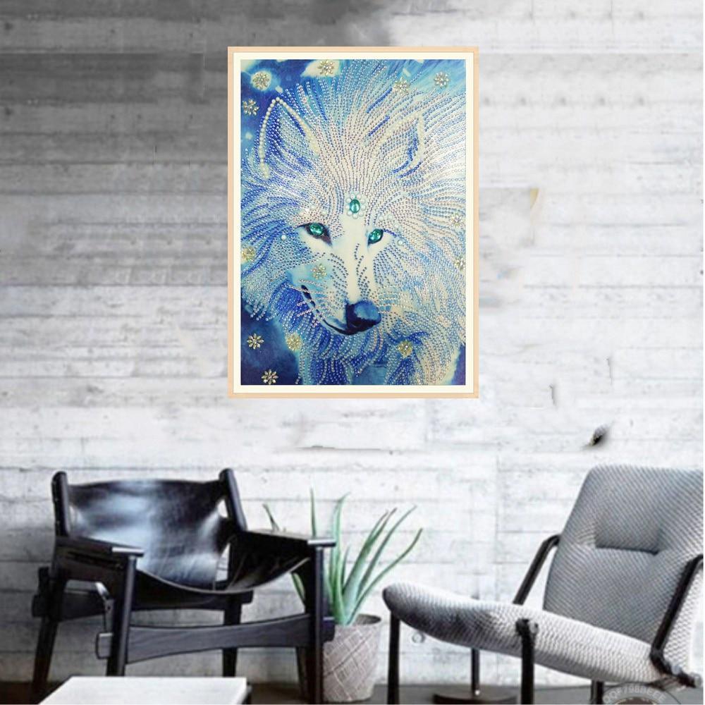 Weißer Wolf - Spezial Diamond Painting - Diamond Painting