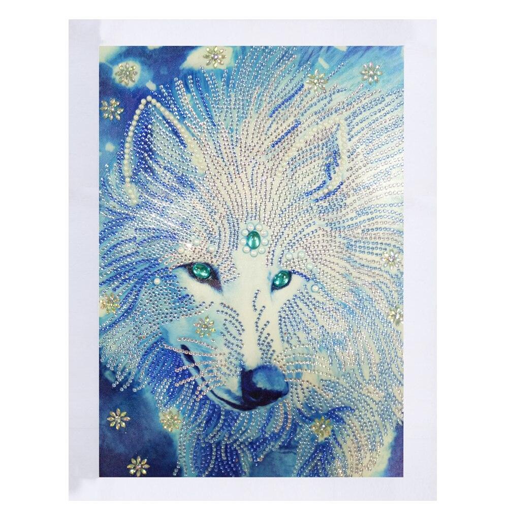 Weißer Wolf - Spezial Diamond Painting - Diamond Painting